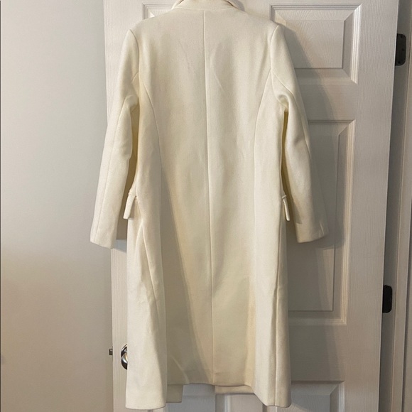 Chic Cream Double-Breasted Women's Trench Coat size S length 43” bust 34” - Picture 6 of 8